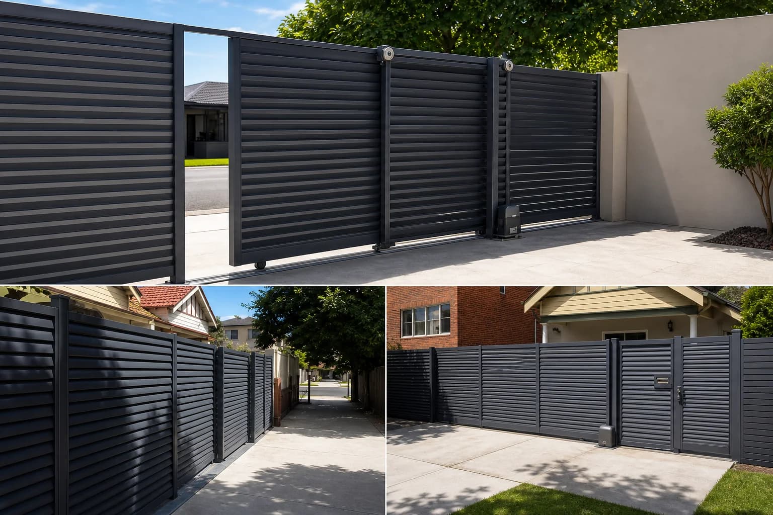 Electric automated entry gates