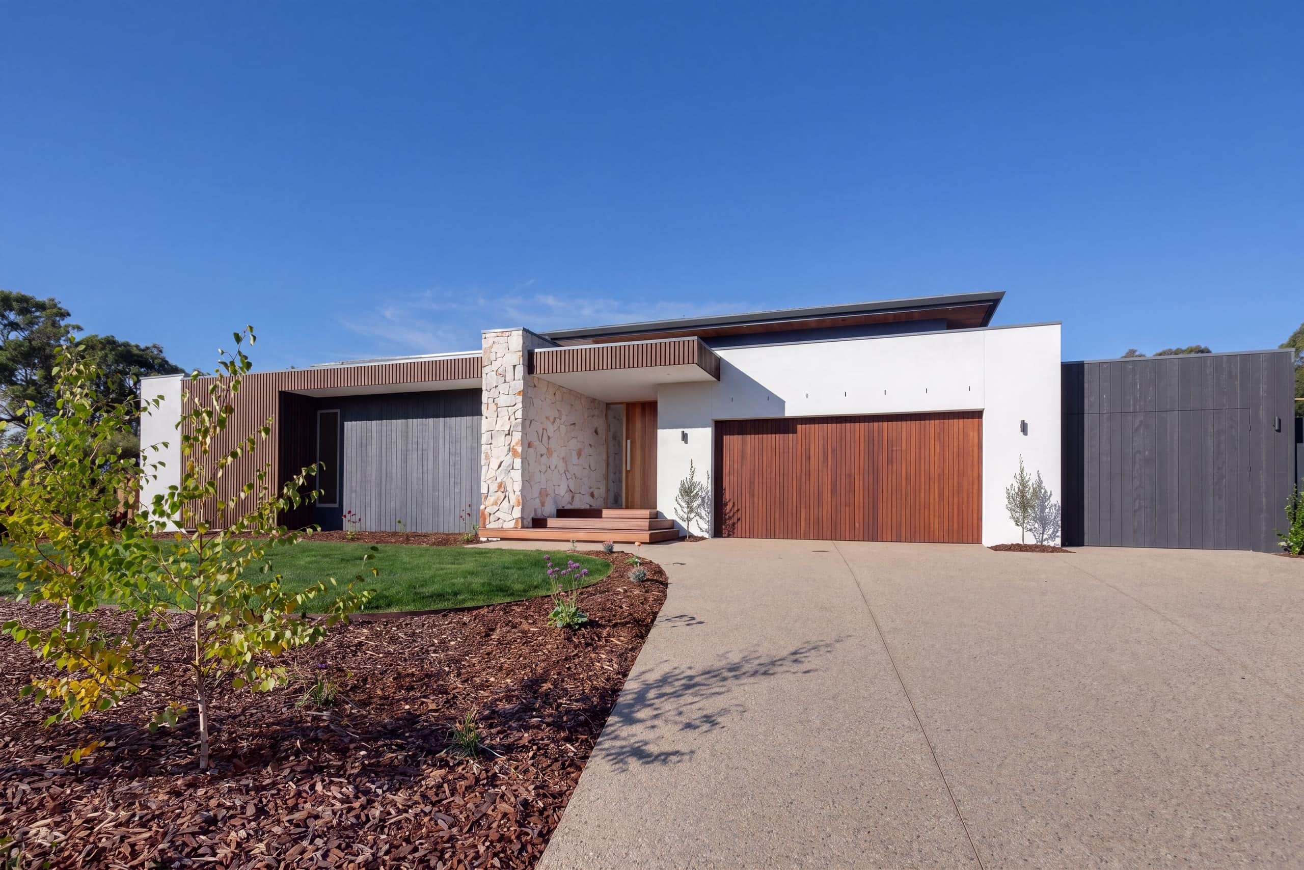 Modern garage door installed on a Brisbane home